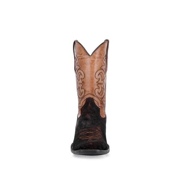 CORRAL MENS BROWN SAND SUEDE EMBROIDERY HORSEMAN TOE CORRAL main image 2